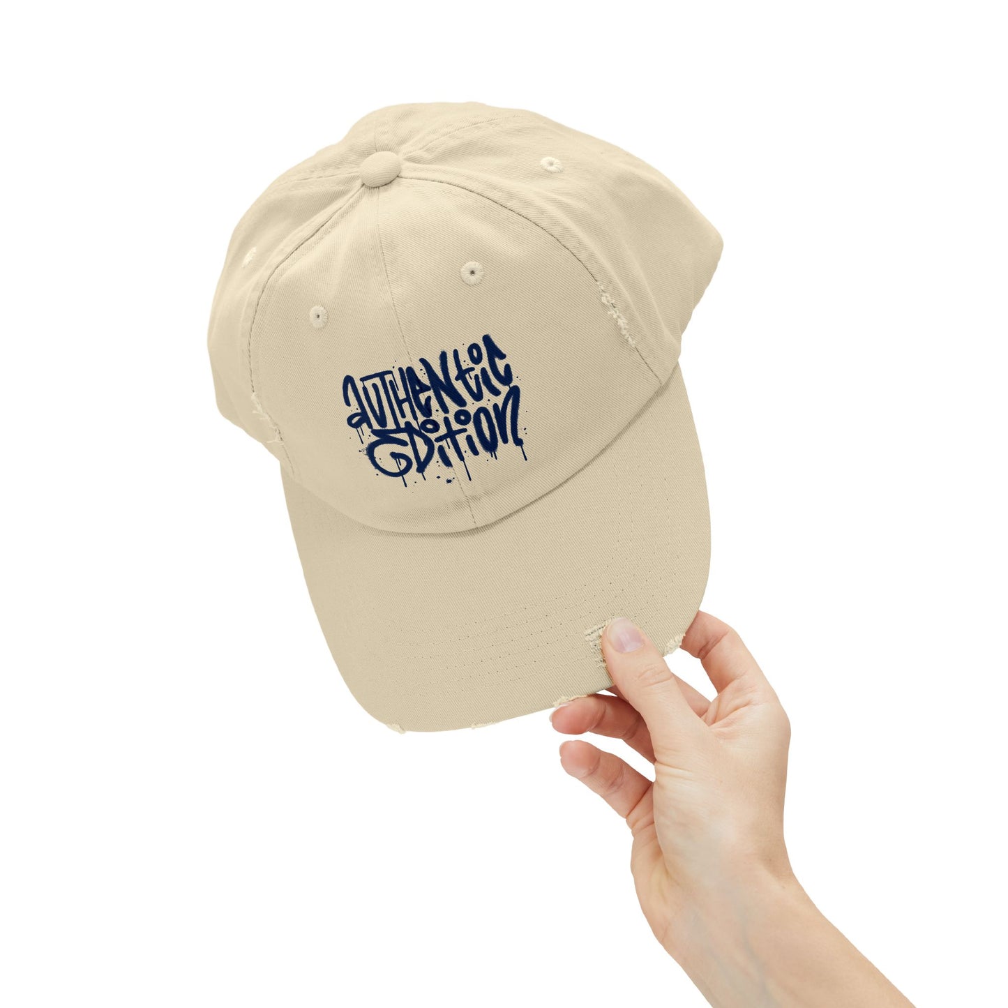 Authentic Edition Distressed Cotton Twill Dad Hat – Effortless Style, Everyday Comfort