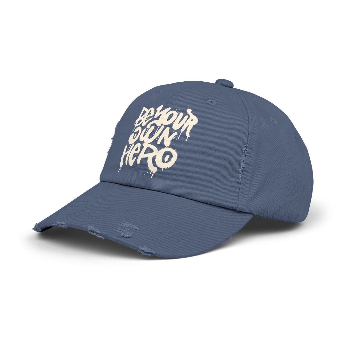 Be Your Own Hero Distressed Cotton Twill Dad Hat – Bold Style, Everyday Comfort