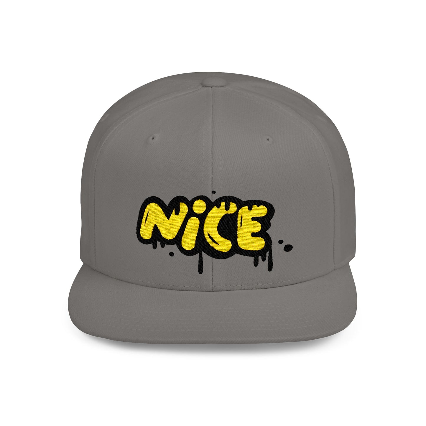 "Nice" Flat Bill Snapback Cap
