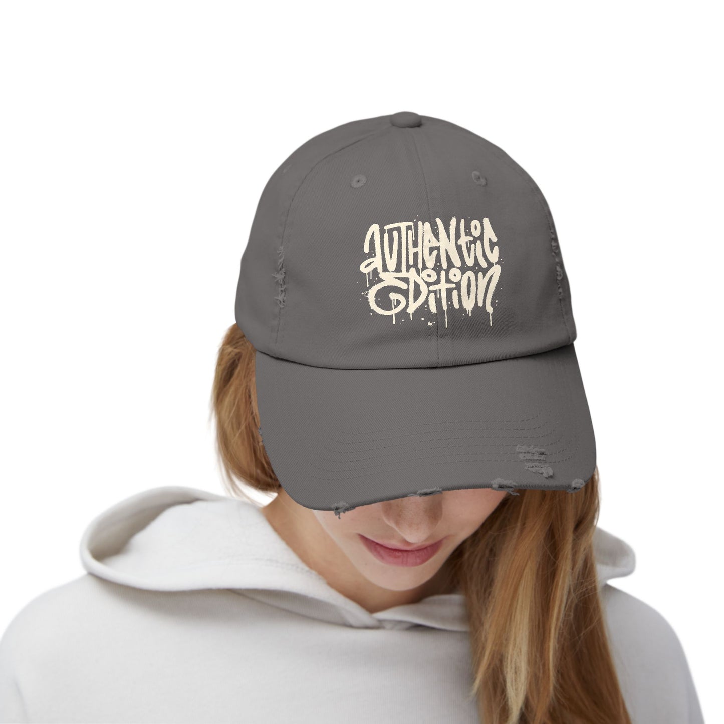 Authentic Edition Distressed Cotton Twill Dad Hat – Effortless Style, Everyday Comfort