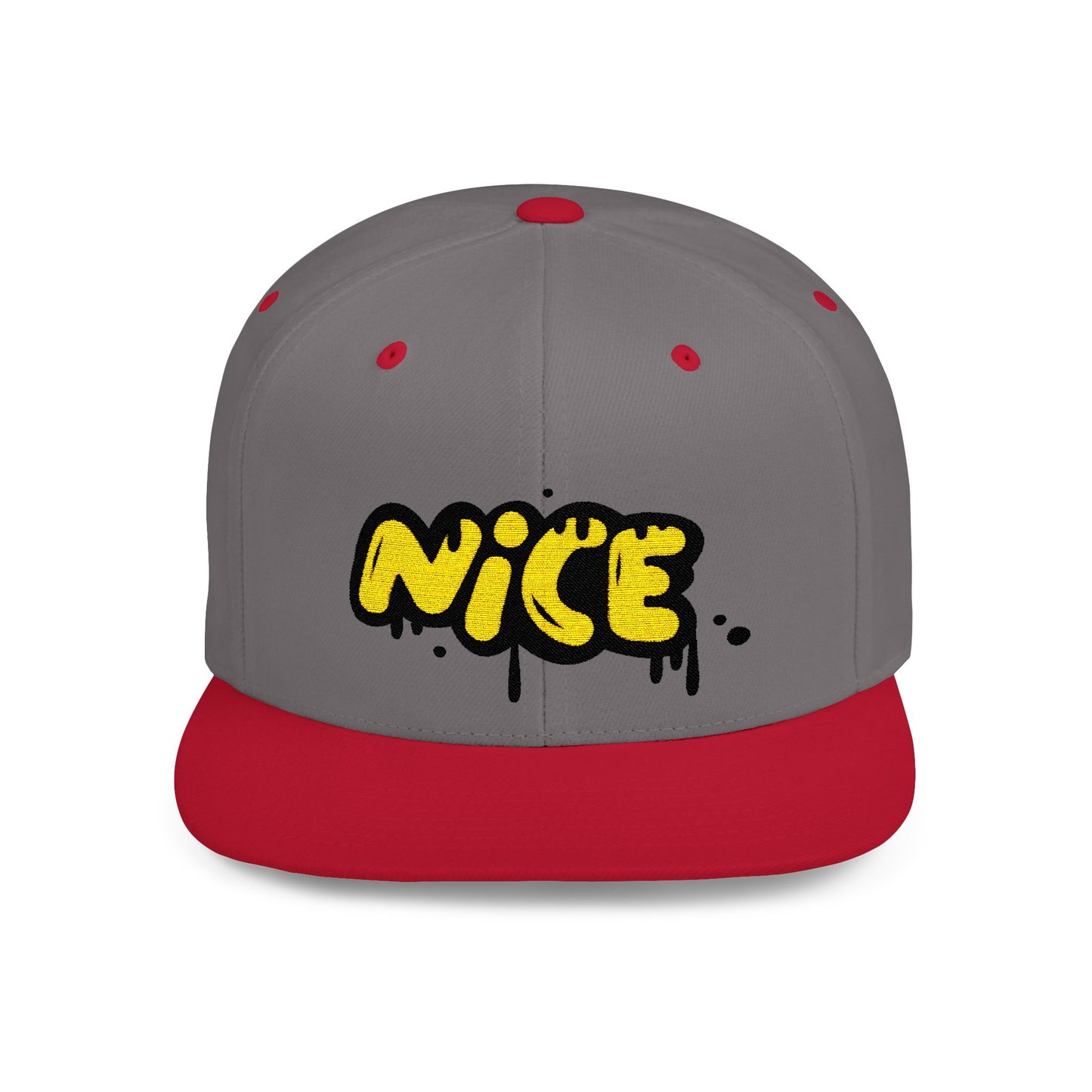 "Nice" Flat Bill Snapback Cap