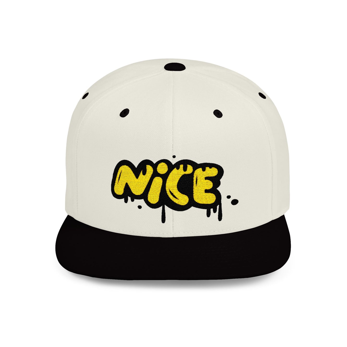 "Nice" Flat Bill Snapback Cap