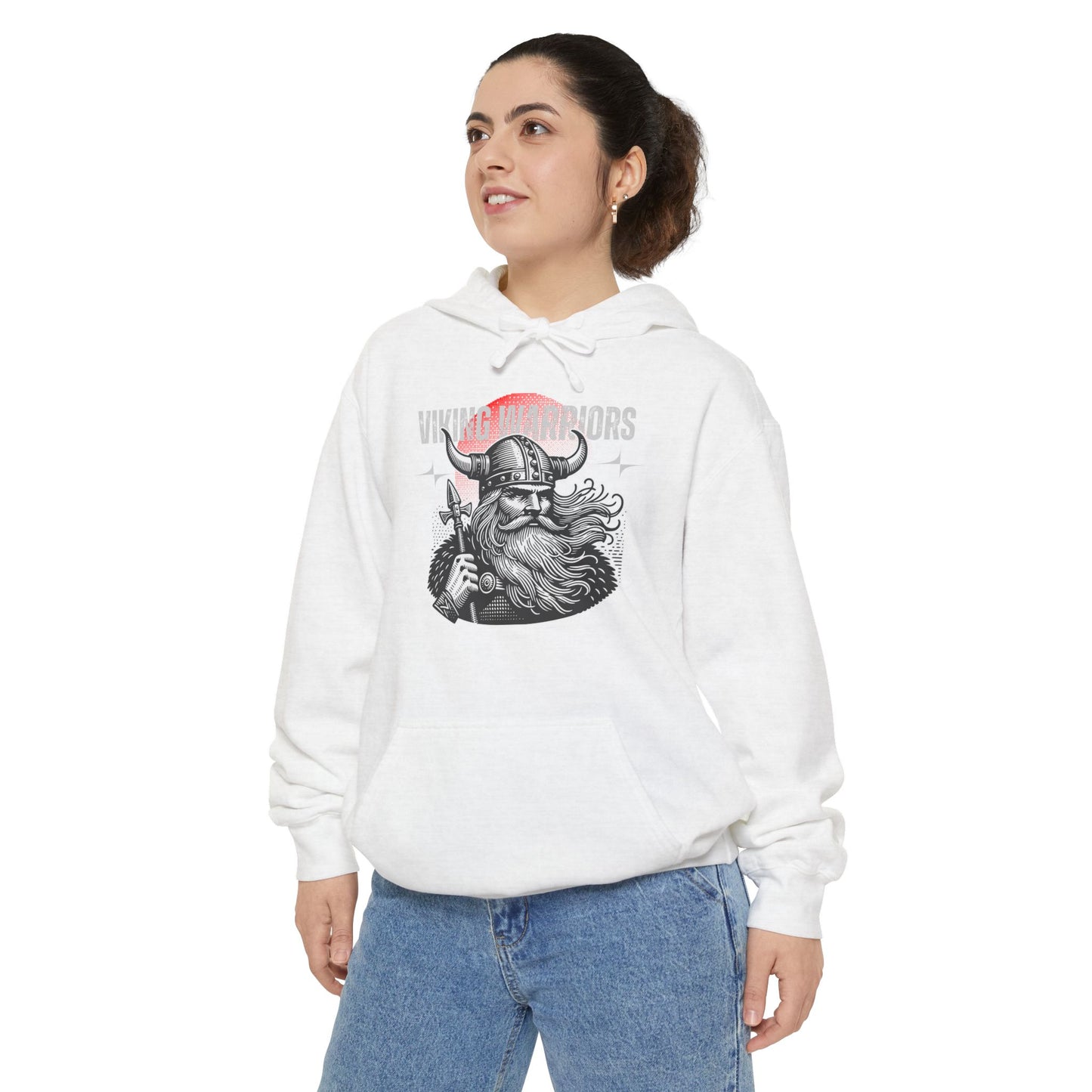 Viking Warriors Unisex Garment-Dye Hoodie – Bold Heritage in Comfort