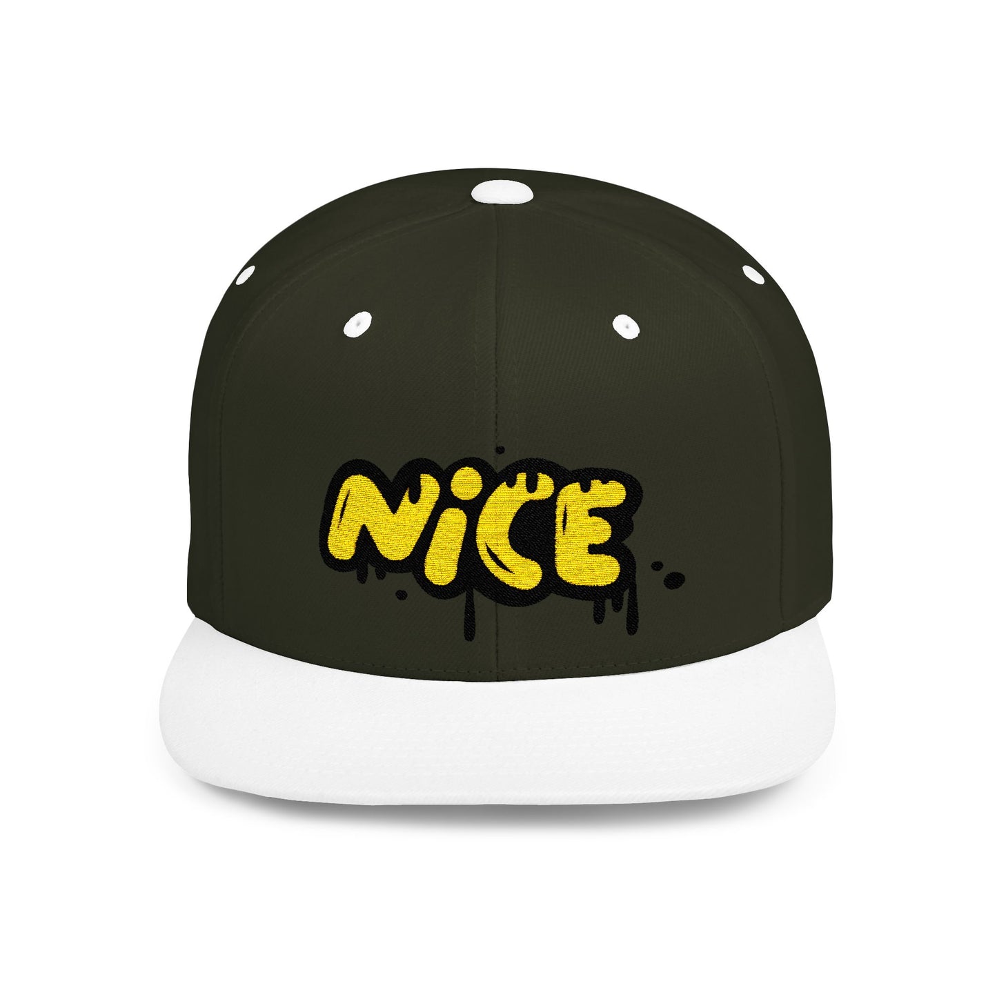 "Nice" Flat Bill Snapback Cap