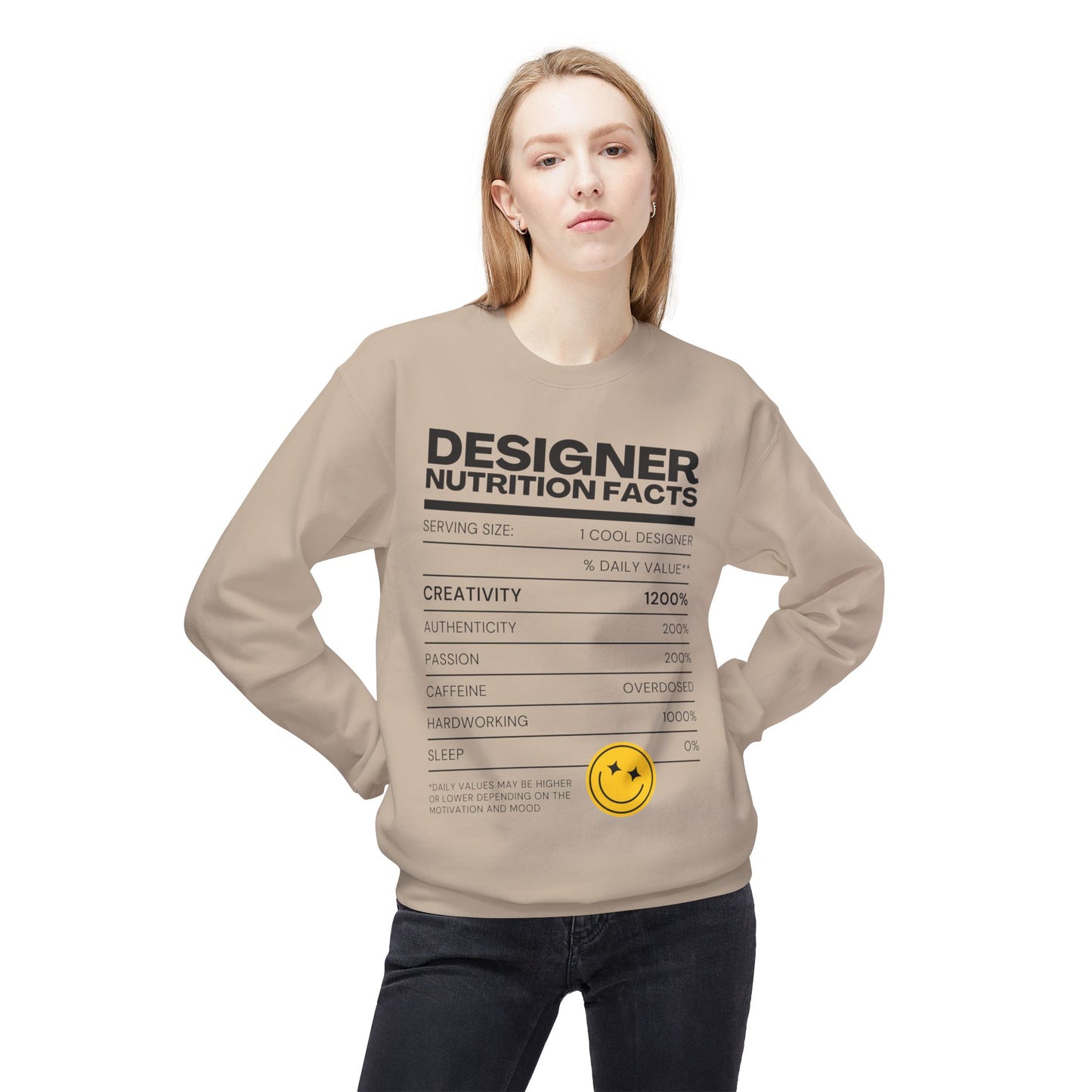 Designer Nutrition Facts Sweatshirt