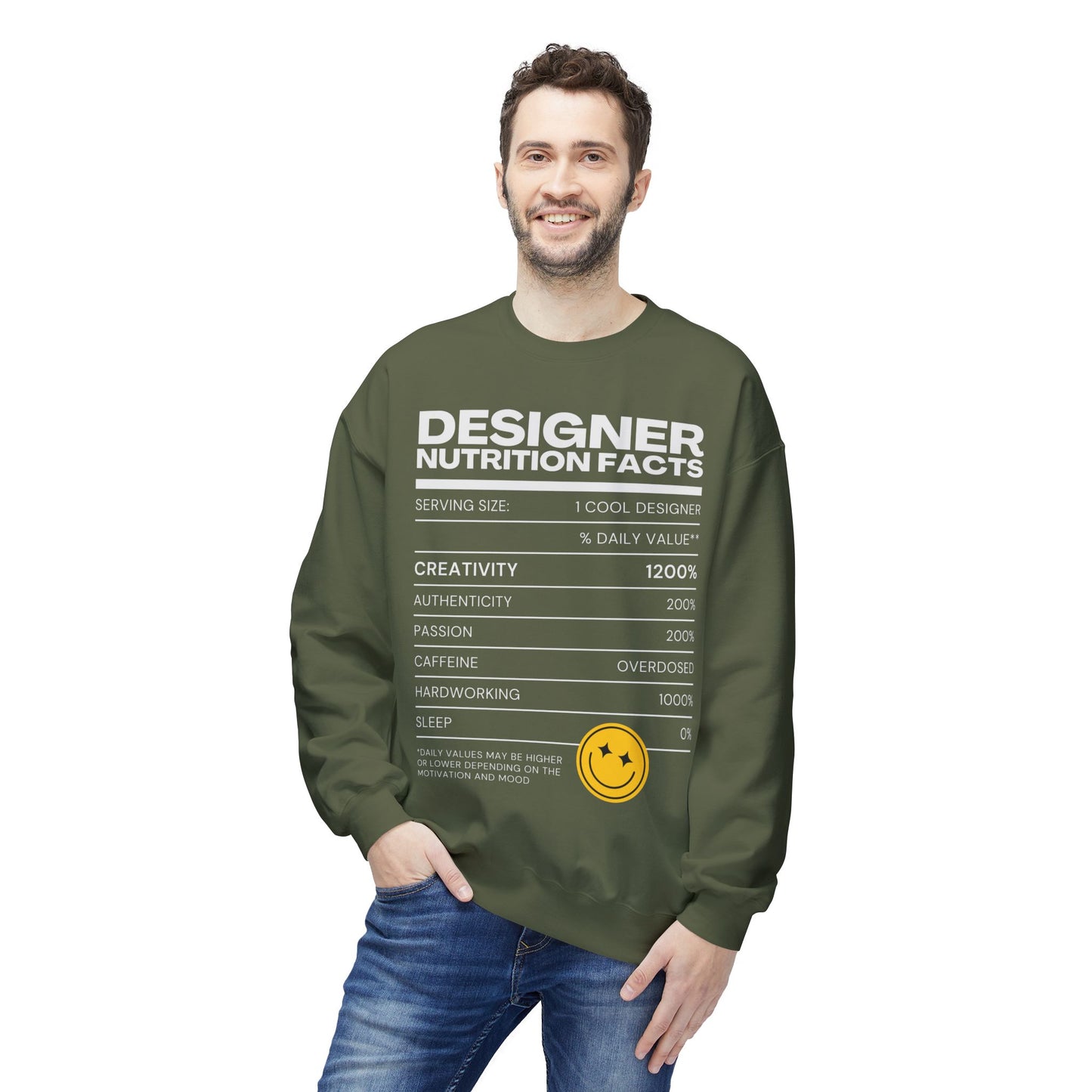 Designer Nutrition Facts Sweatshirt