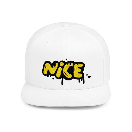 "Nice" Flat Bill Snapback Cap