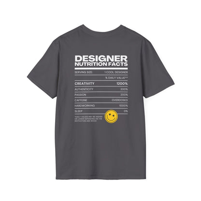 Designer Nutrition Facts T-Shirt