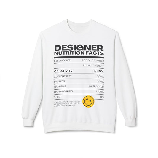 Designer Nutrition Facts Sweatshirt